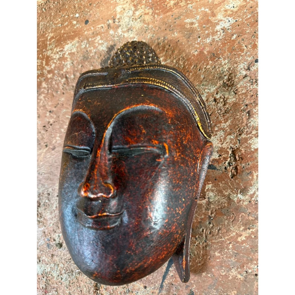 Handcrafted Buddha Face | Wood Wall Art
