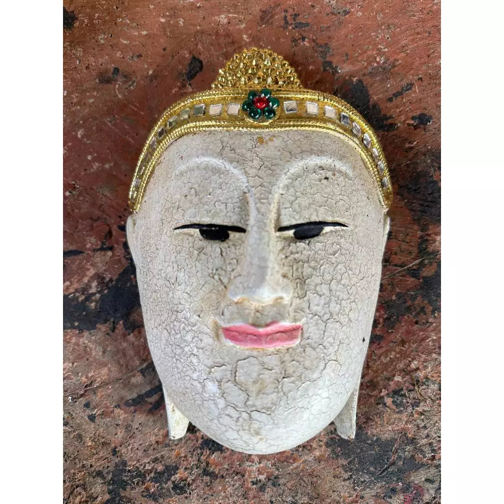 Handcrafted Buddha Face | Wood Wall Art