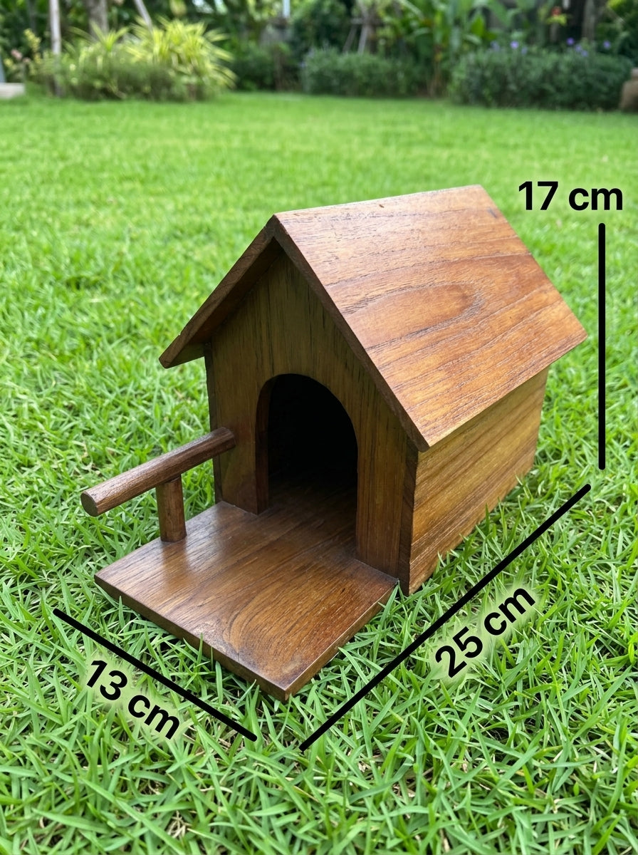 Rustic Wood Bird House | Reclaimed Teak Nesting Box