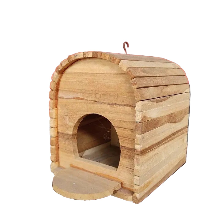 Handcrafted wood bird house for house wrens