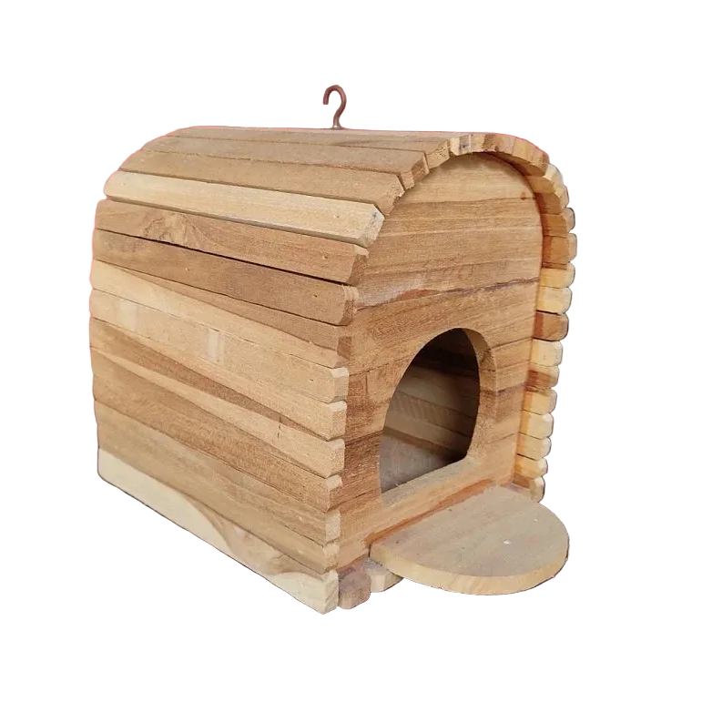 Handcrafted wood bird house for house wrens