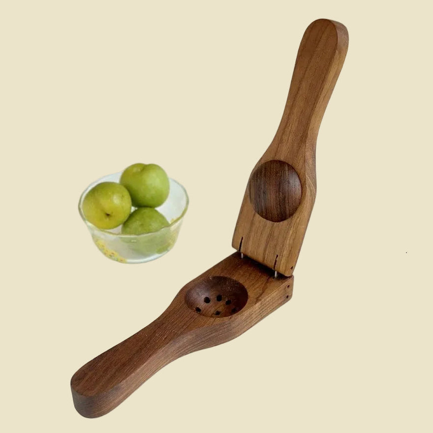 Heavy-Duty Thai Teak Wood Lemon & Lime Squeezer