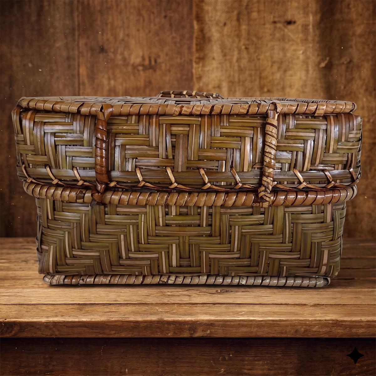 Handwoven Bamboo Storage Box & Tissue Cove