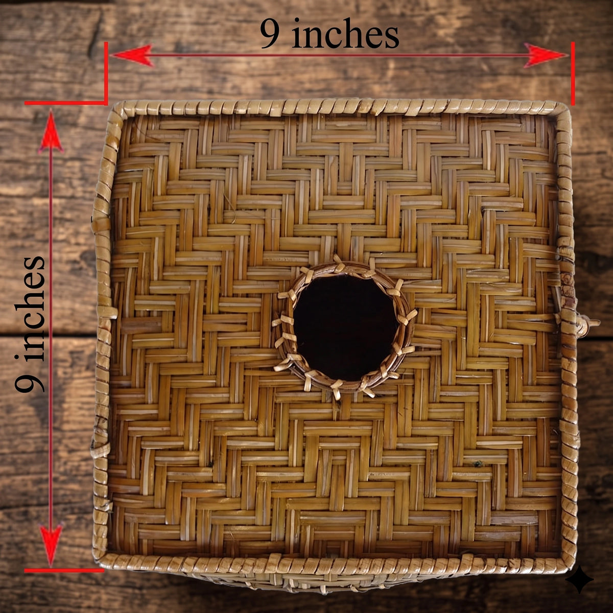 Handwoven Bamboo Storage Box & Tissue Cove