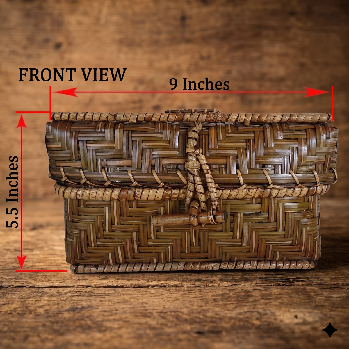 Handwoven Bamboo Storage Box & Tissue Cove
