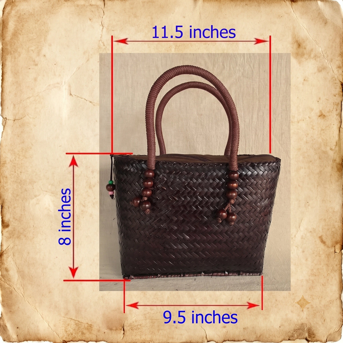 Handwoven Bamboo Skin Tote Bag – Hill Tribe Artisan Purse