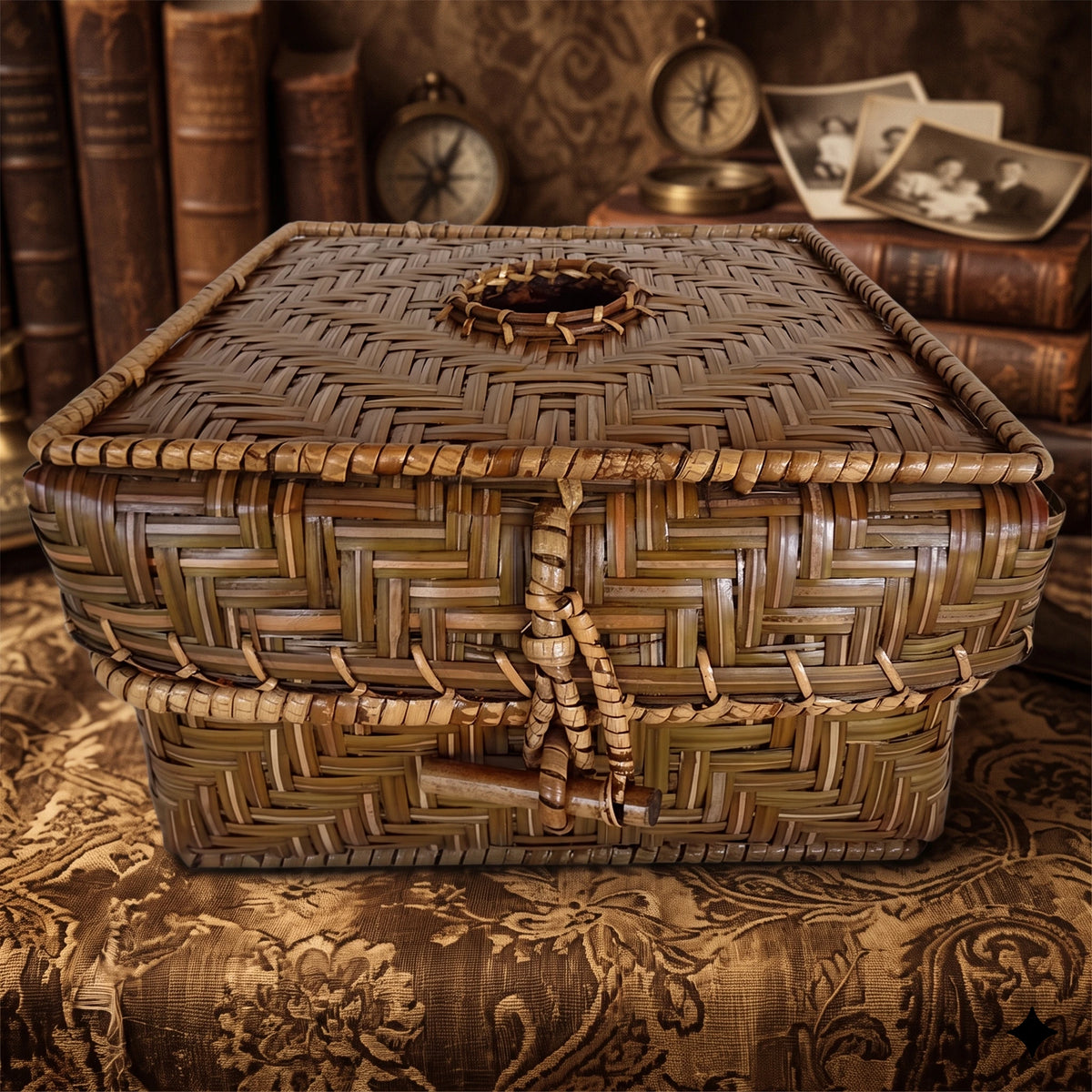 Handwoven Bamboo Storage Box & Tissue Cove
