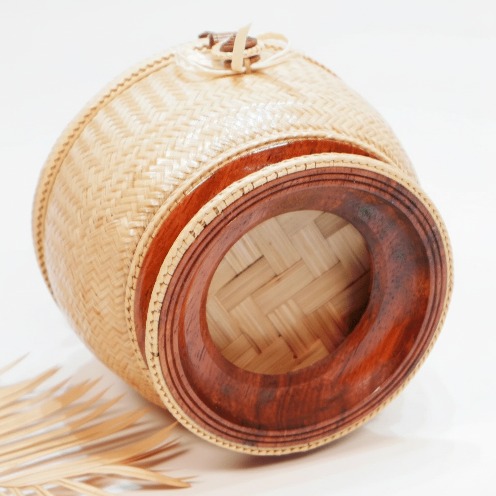 Handwoven Bamboo Thai Sticky Rice Serving Basket