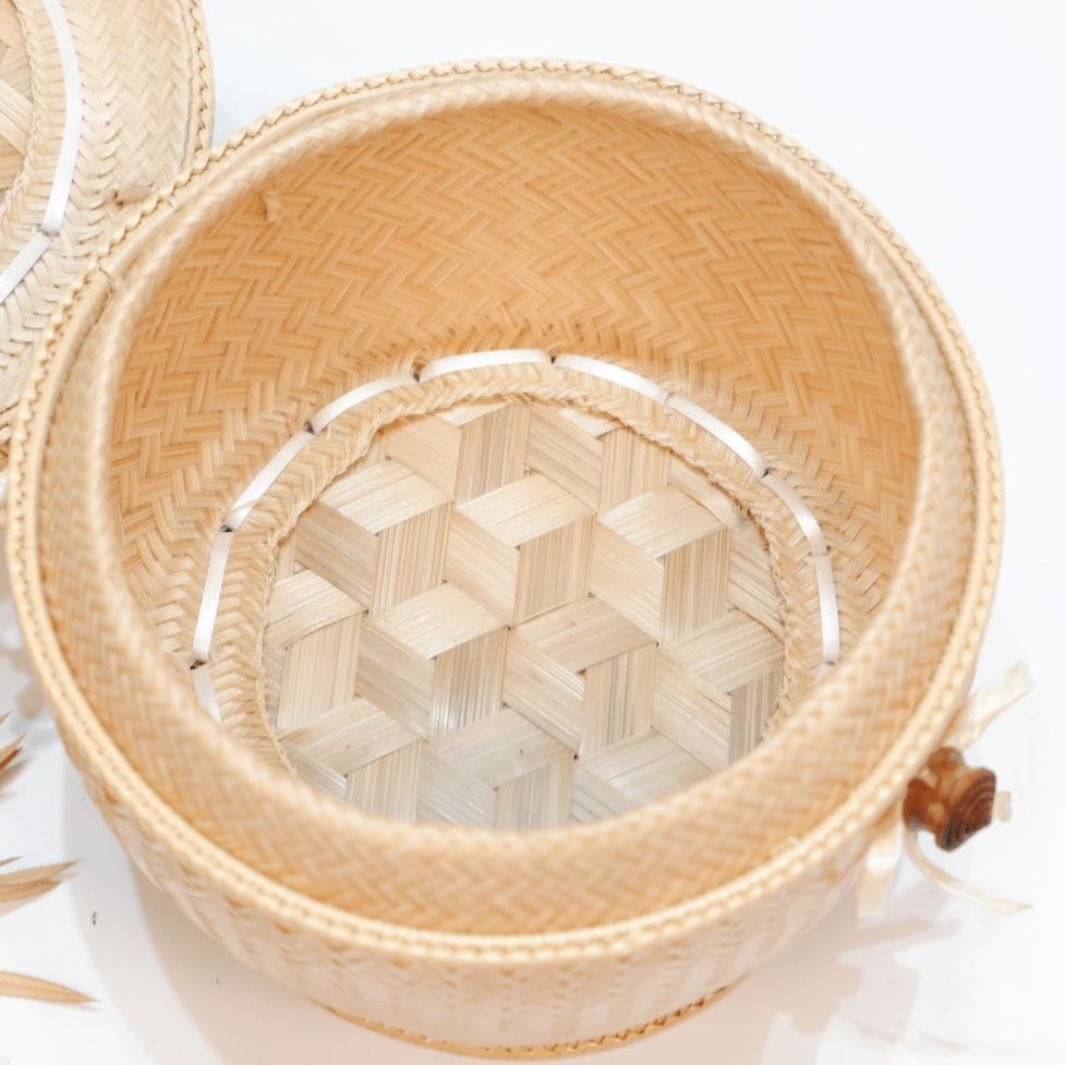 Handwoven Bamboo Thai Sticky Rice Serving Basket