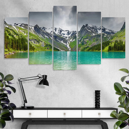 5 Pieces Wall Art Landscape Forest Mountains