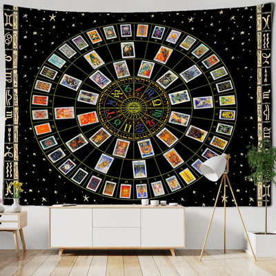 Tarot  Zodiac Tapestry Wall Art Hanging