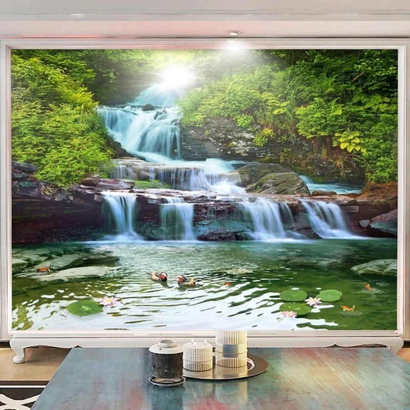 Waterfall Nature Landscape Mural Wallpaper