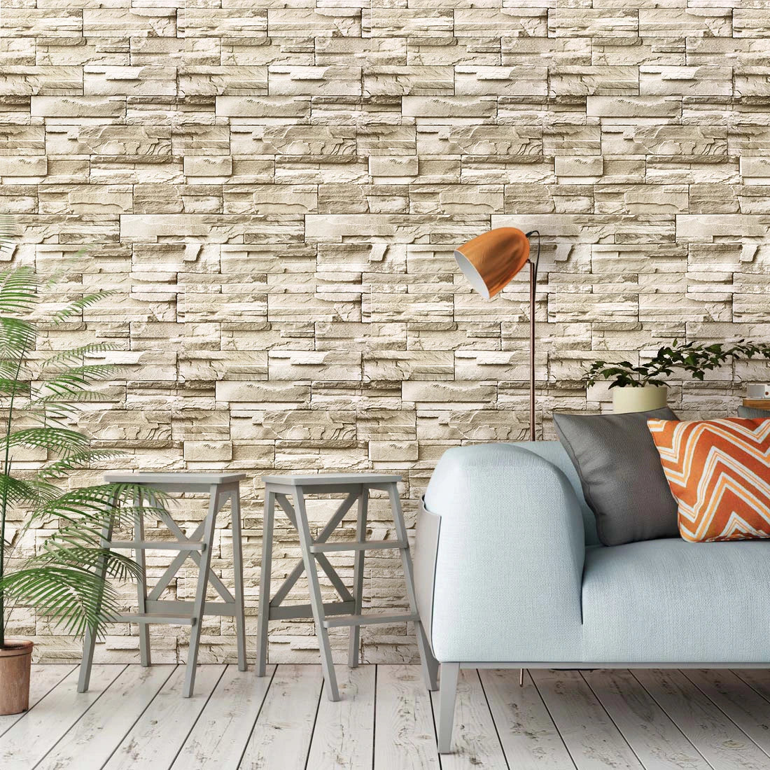 Stone Pattern Self-Adhesive Wallpaper