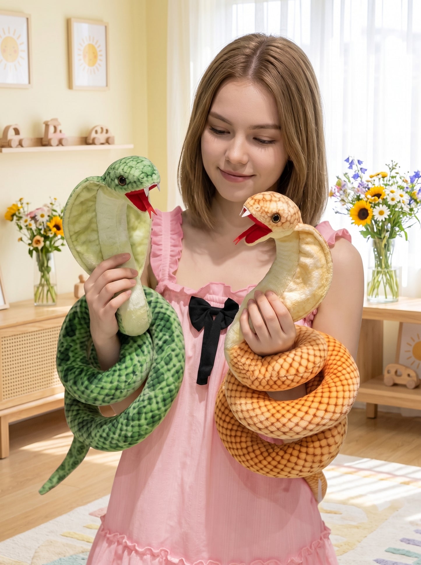 King Cobra Plush Toy: Realistic Giant Soft Snake