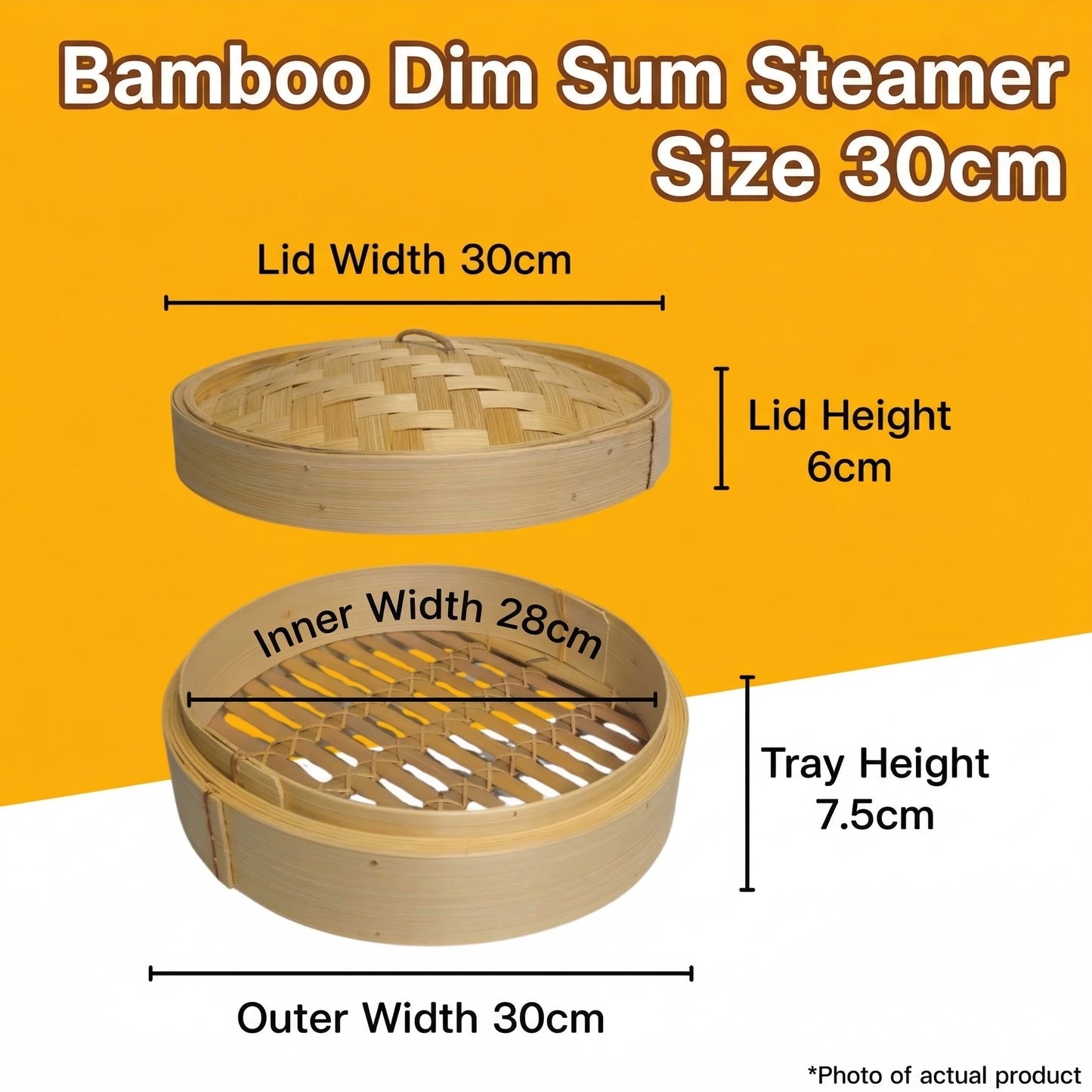 Hochwertiger Bambus-Dampfgarer für Bao & Knödel