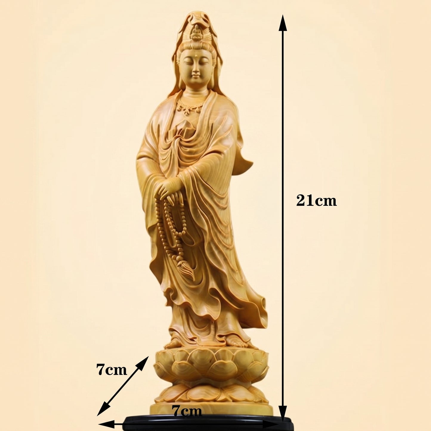 Guanyin Statue – Göttin der Barmherzigkeit Holzskulptur | Kuan Yin