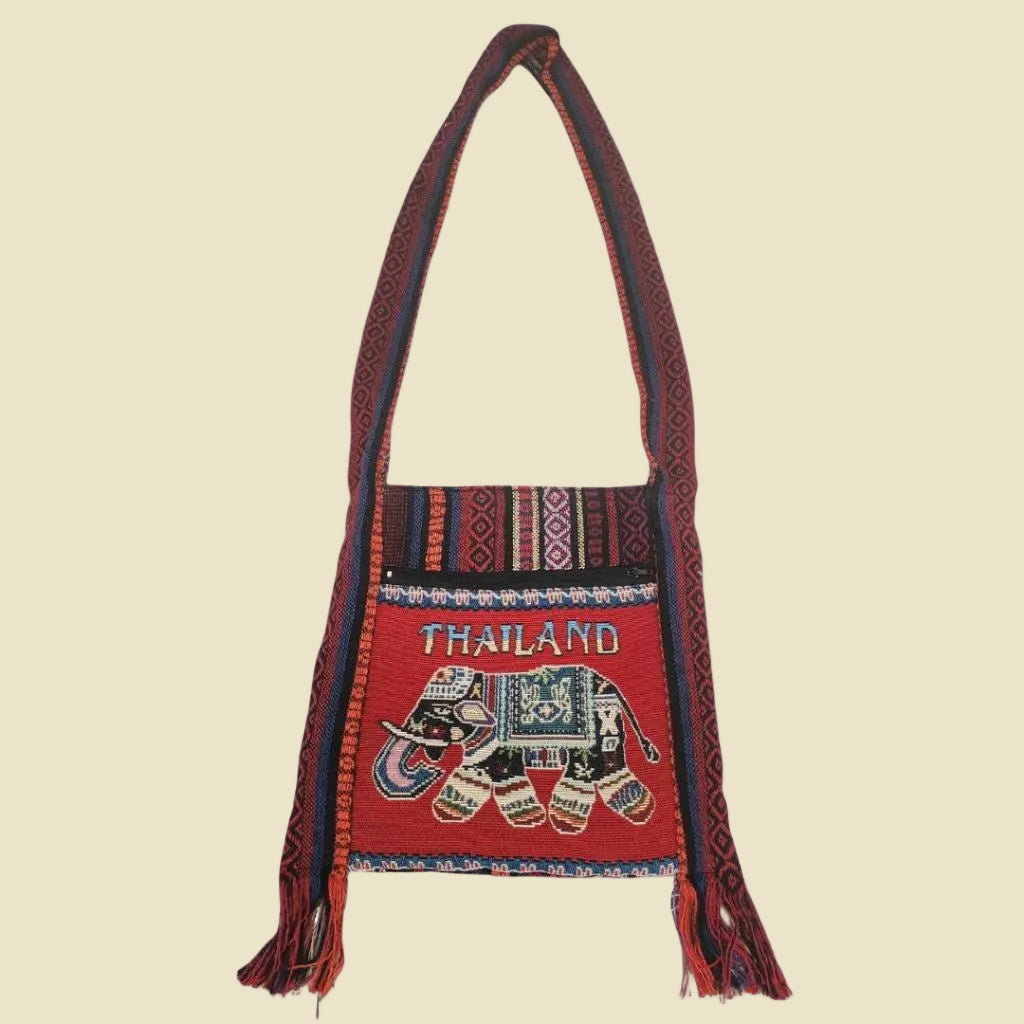 Multi-Color Bag, Elephant Crossbody, Naga Woven, Thai Tribal Purse, Boho Accessories, Gift for Her, Ethical Fashion, Goodsshopi