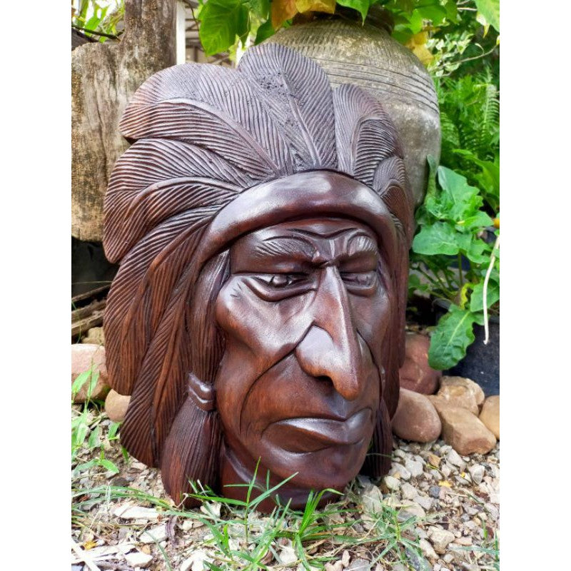 Hand Carved wood  Native American  Wall Decor