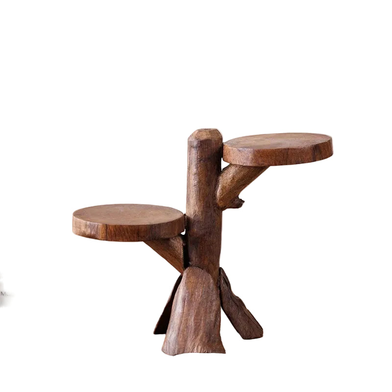 Rustic Solid Wood Tiered Plant