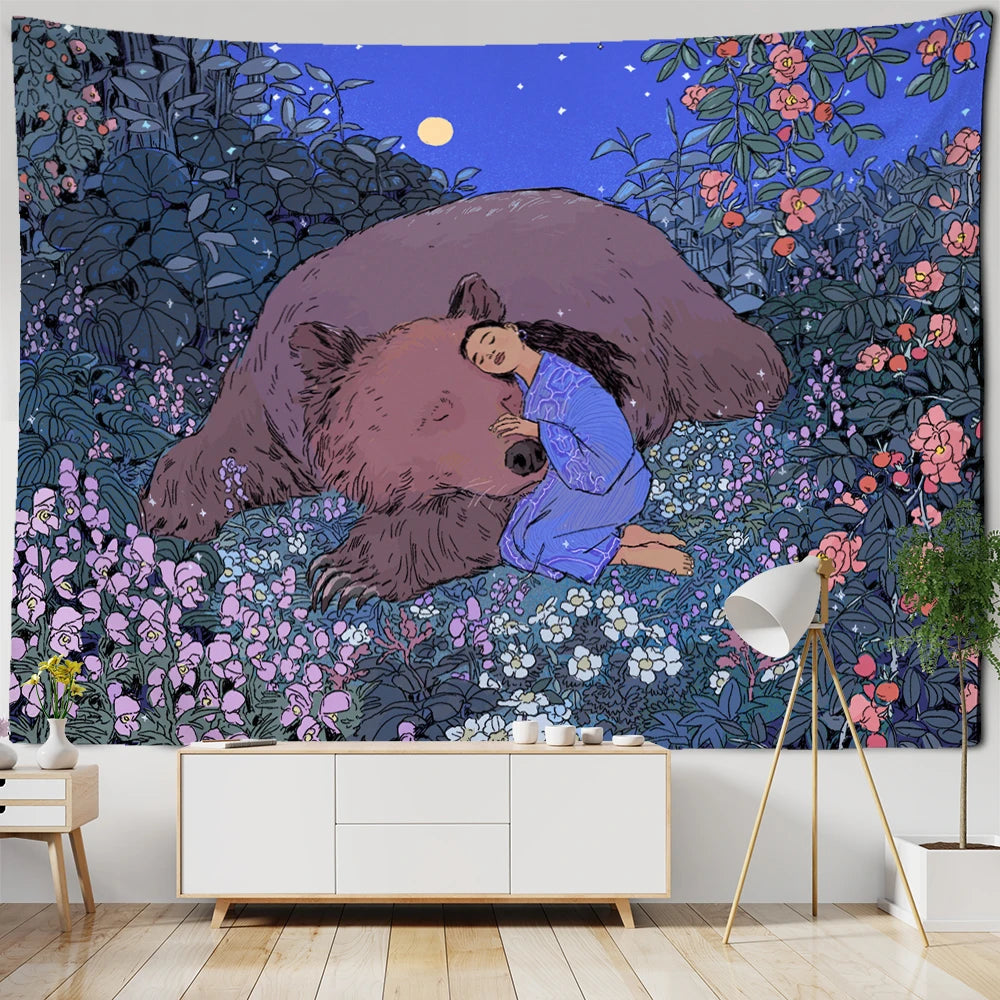 Mysterious Jungle Tapestry Wall Hanging