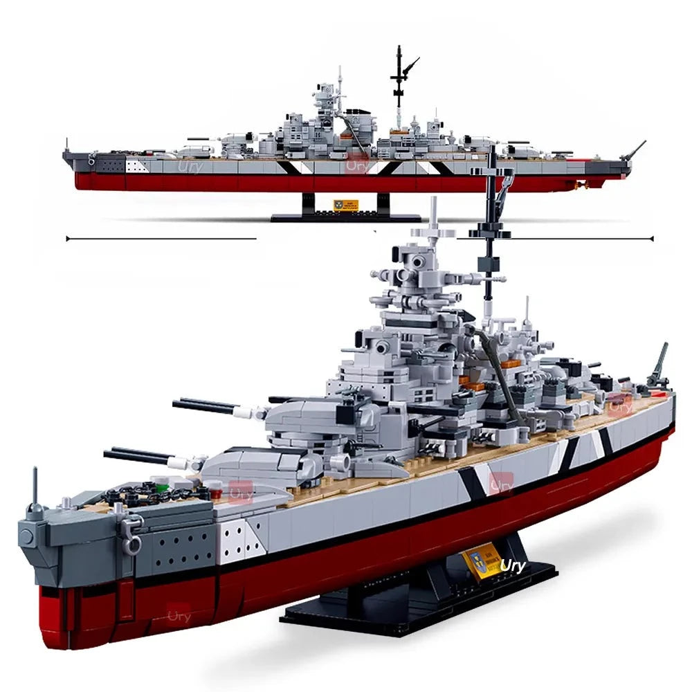 WW2 Military Battleship  Building Blocks