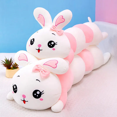 Soft Caterpillar Rabbit Long Pillow
