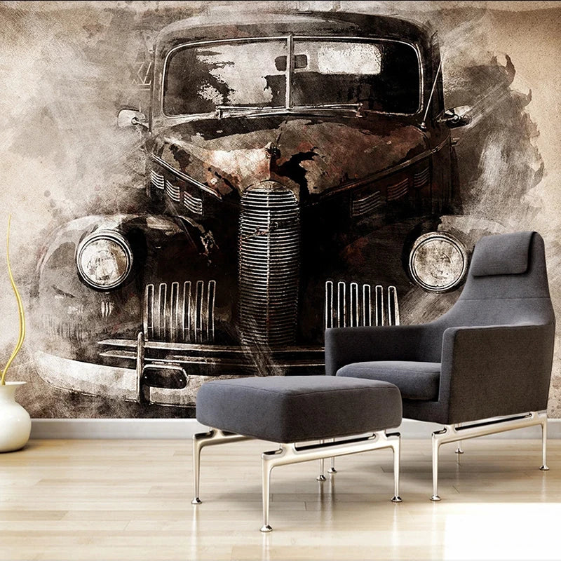 Classic Car Mural Wallpaper