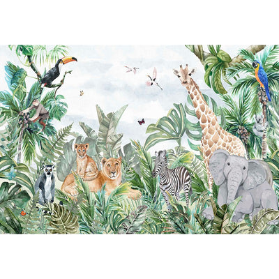 Mural wallpaper jungle forest