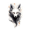 Temporary Fox animal tattoo