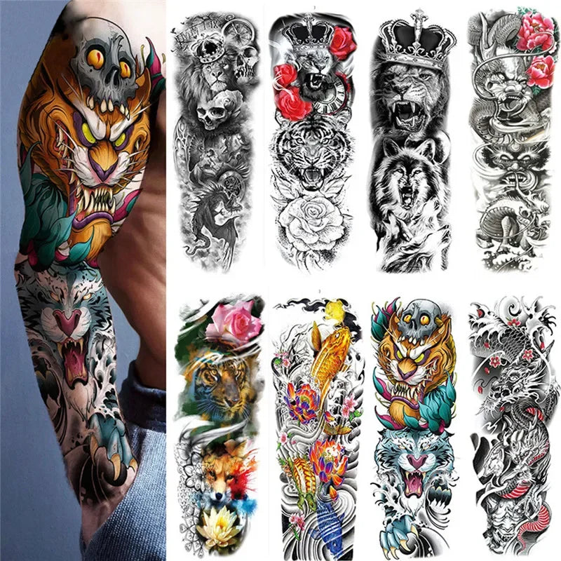 Full Arm Waterproof Temporary Tattoo Sticker