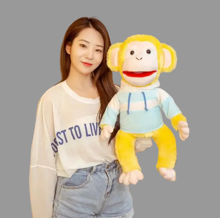 Large 60cm hand puppet toy with movable mouth for kids storytelling
