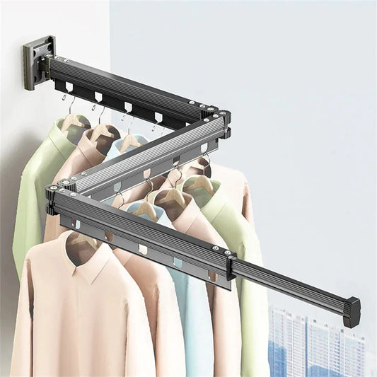 Extendable clothes hanger drying rack