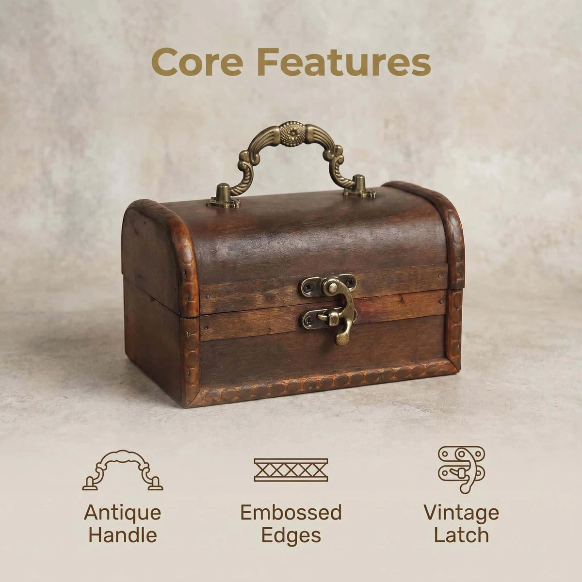 Vintage Wooden Jewelry Box