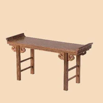 Classical premium redwood display pedestal and altar base, perfect for showcasing Buddha statues, bonsai trees, and vases.