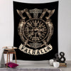 Retro Viking  Mysterious Raven Tapestry Wall Hanging