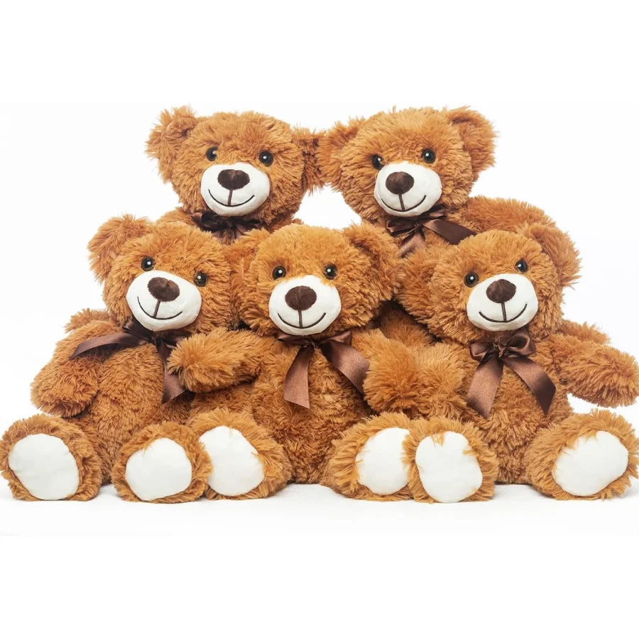 5pcs Bears Stuffed Animals Plush Toys