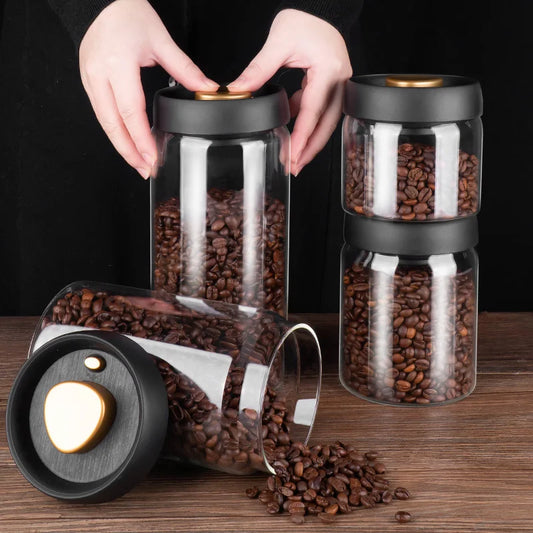 Vacuum coffee bean storage