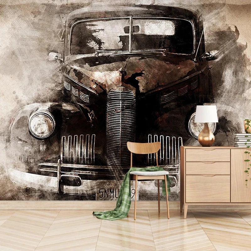 Classic Car Mural Wallpaper