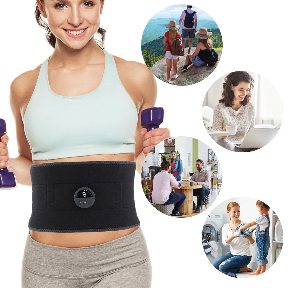 Abdominal belt heat massager