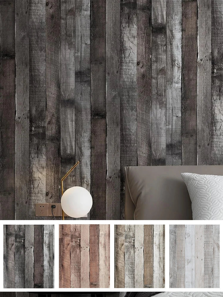 Vintage Self Adhesive Wood Grain Wallpaper