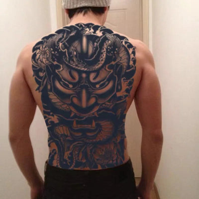 Fake Full back tattoo