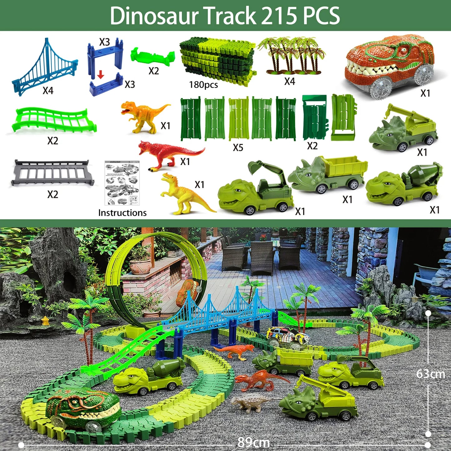 Dinosaur Flexible Track Set 