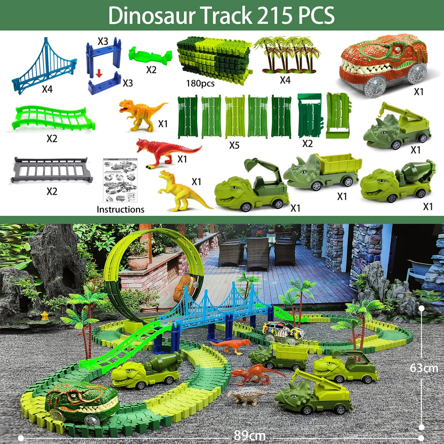 Dinosaur Flexible Track Set 
