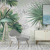 Tropical Plants Palm Leaf Mural Wallpaper