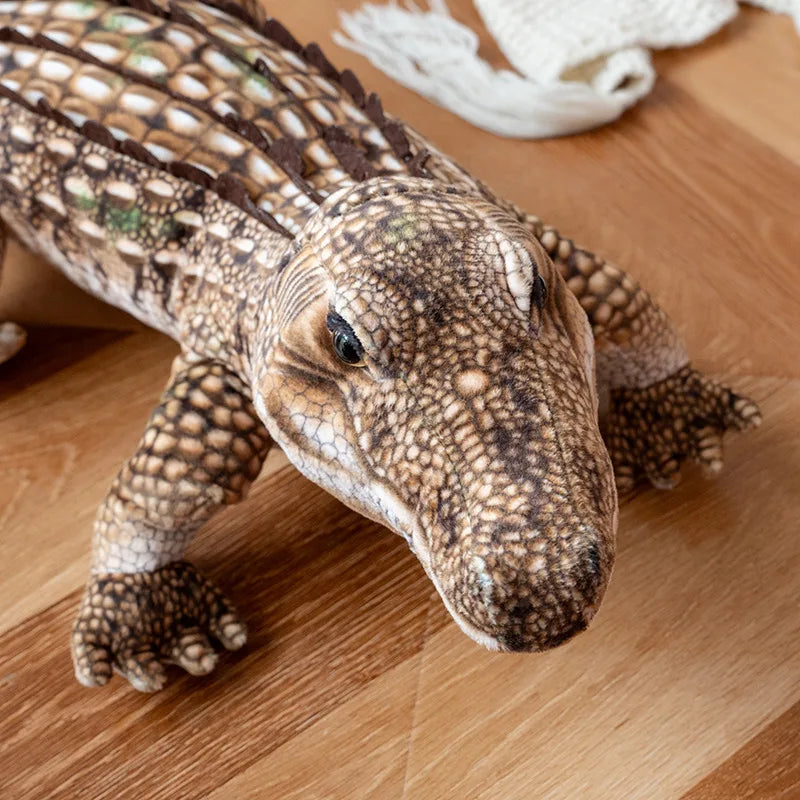 Riesiges realistisches Krokodil-Plüschtier | Weiches Stofftier