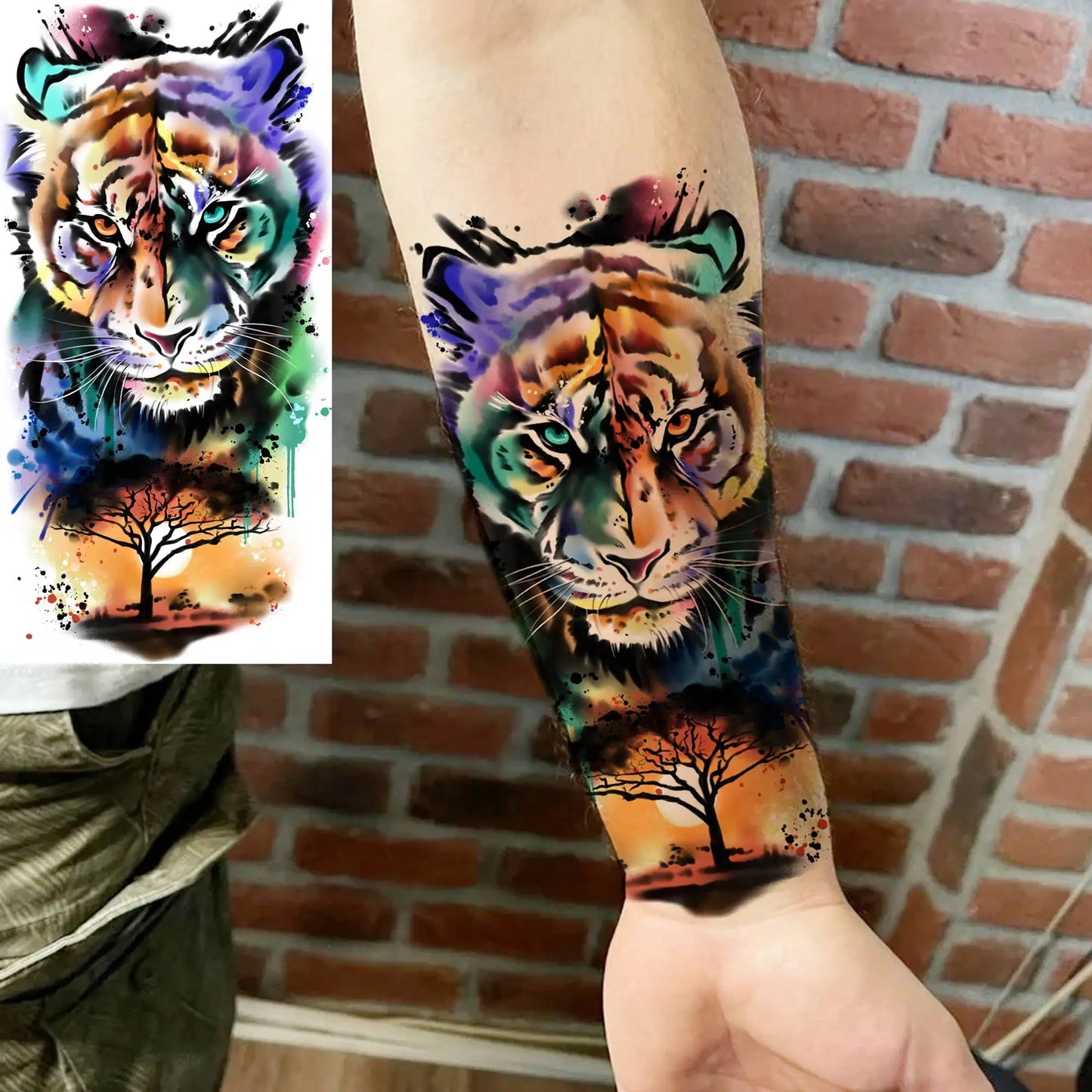 Bold Animal & Flower Fake Tattoos Pack