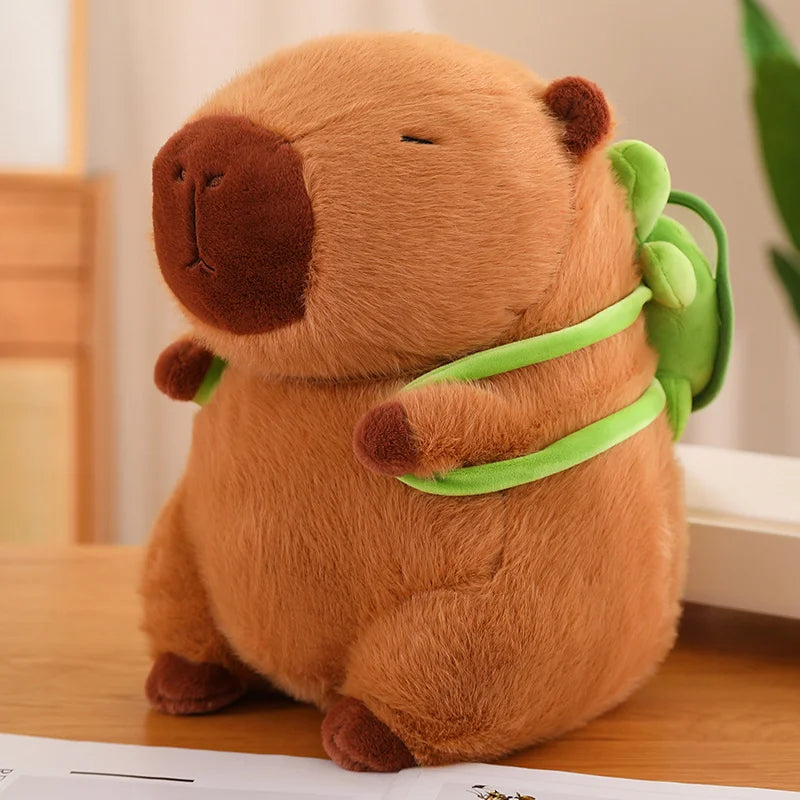 Kawaii Capybara Plush Doll with Backpack