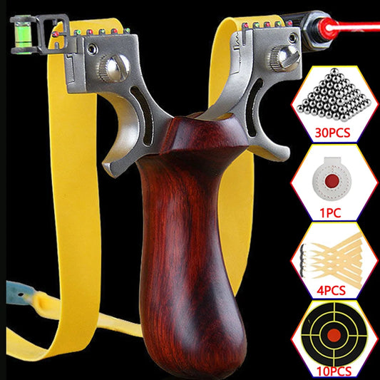 Wood Handle Laser Hunting Slingshot