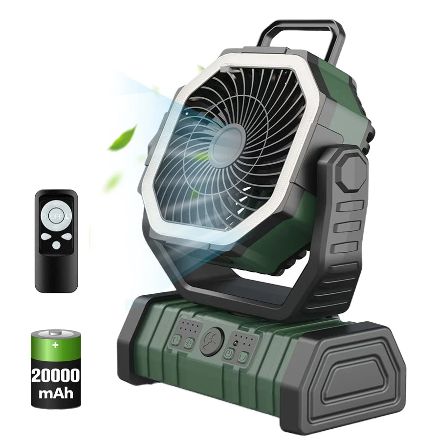 Wireless LED Light Camping Fan