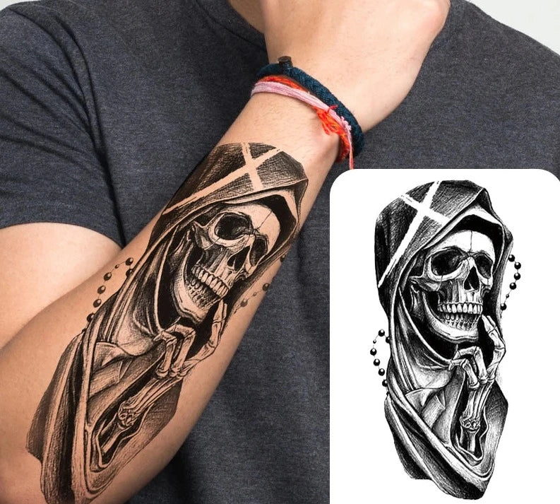 Temporary Skull Tattoo Sticker